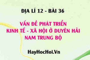 Vấn đề phát triển Kinh tế - Xã hội ở Duyên hải Nam Trung Bộ - Địa lí 12 bài 36